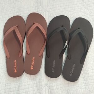 Columbia Flip Flops New Brown And Black